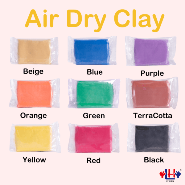 colorful air dry clay
