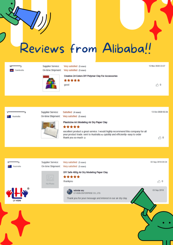 reviews from Alibaba