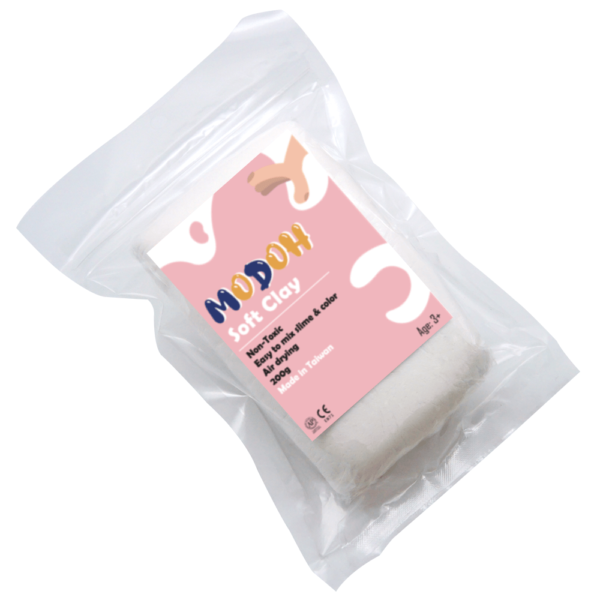 product image soft clay white 200g