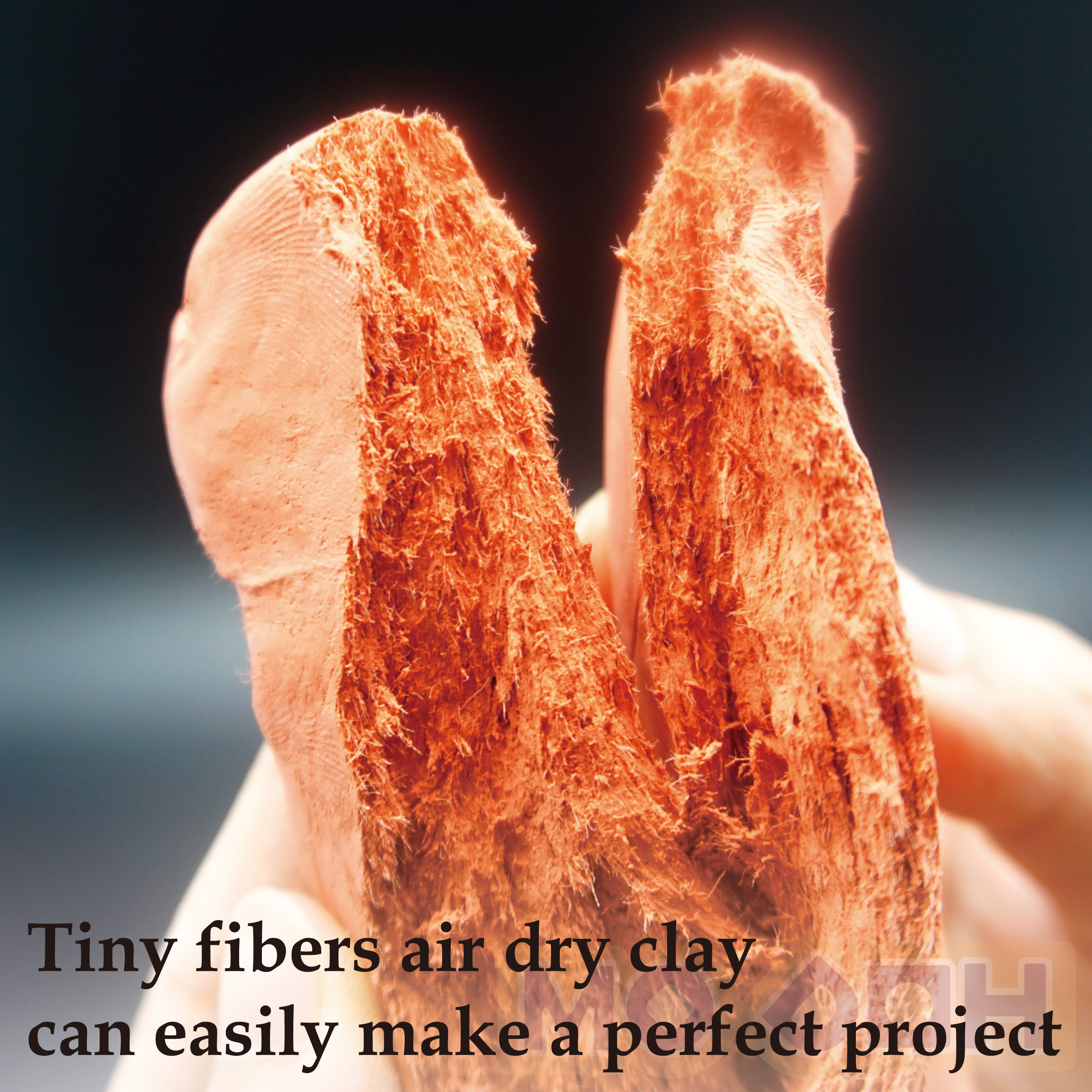 Tiny fibers air dry clay can easily make a perfect project