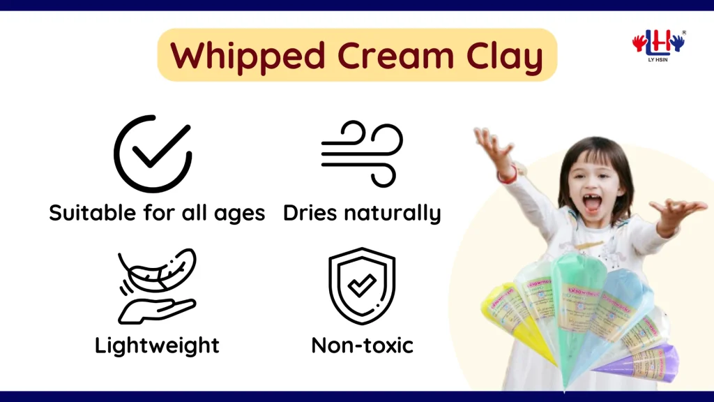 whipped cream clay feature